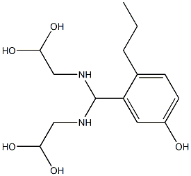 3-[Bis[(2,2-dihydroxyethyl)amino]methyl]-4-propylphenol Struktur