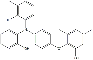 N,N-Bis(2-hydroxy-3-methylphenyl)-4-(6-hydroxy-2,4-dimethylphenoxy)benzenamine Struktur