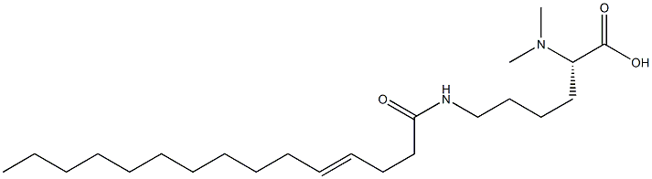 N6-(4-Pentadecenoyl)-N2,N2-dimethyllysine Struktur