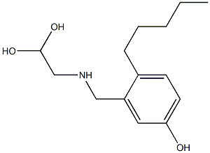 3-[(2,2-Dihydroxyethyl)aminomethyl]-4-pentylphenol Struktur