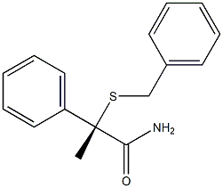 [S,(+)]-2-(Benzylthio)-2-phenylpropionamide Struktur