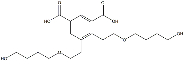 4,5-Bis(7-hydroxy-3-oxaheptan-1-yl)isophthalic acid Struktur