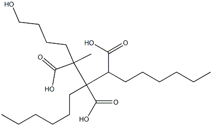 Butane-1,2,3-tricarboxylic acid 3-(4-hydroxybutyl)1,2-dihexyl ester Struktur