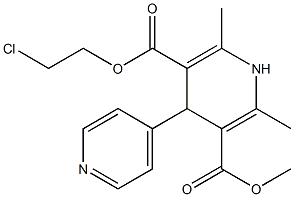 4-(Pyridin-4-yl)-1,4-dihydro-2,6-dimethylpyridine-3,5-dicarboxylic acid 3-methyl 5-(2-chloroethyl) ester Struktur