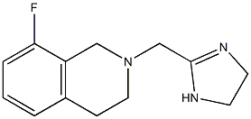 2-[[(1,2,3,4-Tetrahydro-8-fluoroisoquinolin)-2-yl]methyl]-4,5-dihydro-1H-imidazole Struktur