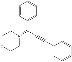 4-(1,3-Diphenyl-2-propyne-1-ylidene)morpholine-4-ium Struktur