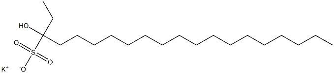 3-Hydroxyicosane-3-sulfonic acid potassium salt Struktur