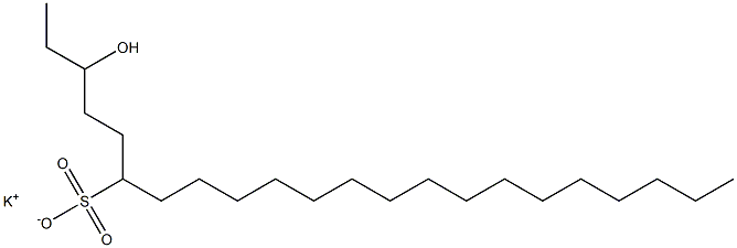 3-Hydroxydocosane-6-sulfonic acid potassium salt Struktur