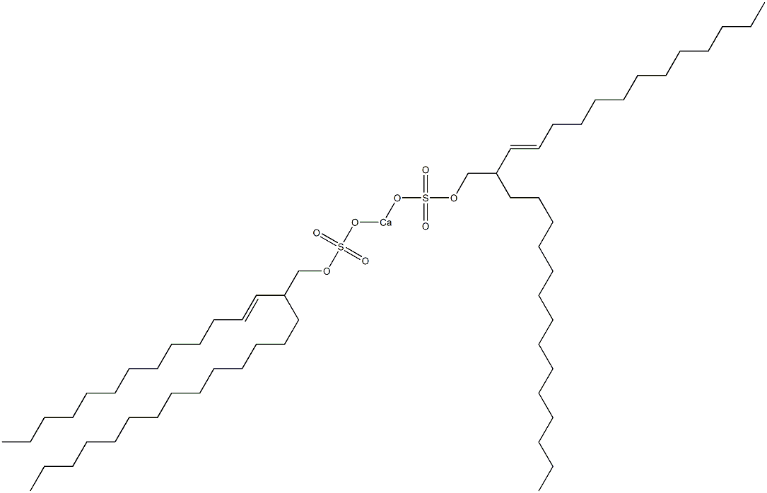 Bis[2-(1-tridecenyl)hexadecyloxysulfonyloxy]calcium Struktur