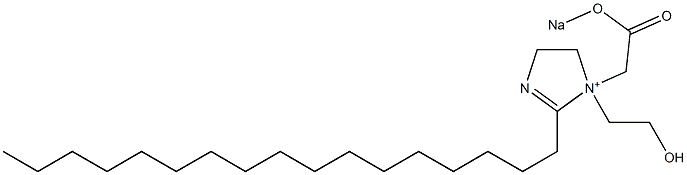 [2-Heptadecyl-4,5-dihydro-1-(2-hydroxyethyl)-1-[2-oxo-2-(sodiooxy)ethyl]-1H-imidazol]-1-ium Struktur