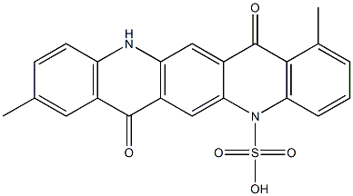 5,7,12,14-Tetrahydro-1,9-dimethyl-7,14-dioxoquino[2,3-b]acridine-5-sulfonic acid Struktur