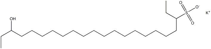 20-Hydroxydocosane-3-sulfonic acid potassium salt Struktur