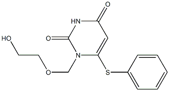 1-[(2-Hydroxyethoxy)methyl]-6-(phenylthio)pyrimidine-2,4(1H,3H)-dione Struktur