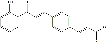 3-[4-[(E)-3-(2-Hydroxyphenyl)-3-oxo-1-propenyl]phenyl]propenoic acid Struktur