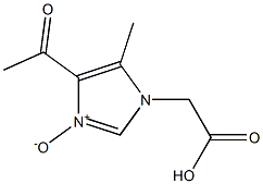 2-[(4-Acetyl-5-methyl-1H-imidazole 3-oxide)-1-yl]acetic acid Struktur