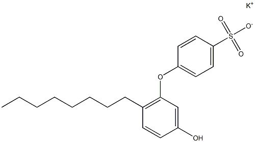 3'-Hydroxy-6'-octyl[oxybisbenzene]-4-sulfonic acid potassium salt Struktur