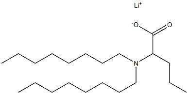 2-(Dioctylamino)valeric acid lithium salt Struktur