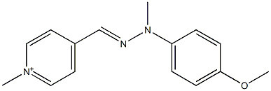 1-Methyl-4-[[2-methyl-2-(4-methoxyphenyl)hydrazono]methyl]pyridinium Struktur