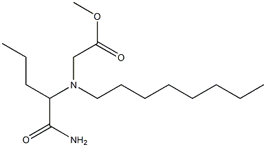 [(1-Carbamoylbutyl)octylamino]acetic acid methyl ester Struktur