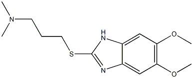 5,6-Dimethoxy-2-[(3-dimethylaminopropyl)thio]-1H-benzimidazole Struktur