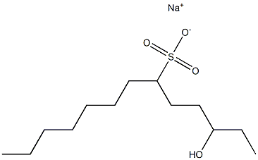 3-Hydroxytridecane-6-sulfonic acid sodium salt Struktur