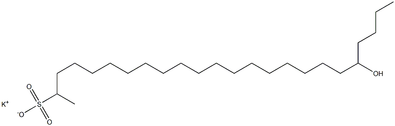 20-Hydroxytetracosane-2-sulfonic acid potassium salt Struktur