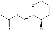 (5R,6S)-6-(Acetyloxymethyl)-5,6-dihydro-2H-pyran-5-ol Struktur