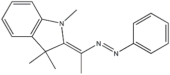 1,3,3-Trimethyl-2-(1-phenylazoethylidene)indoline Struktur