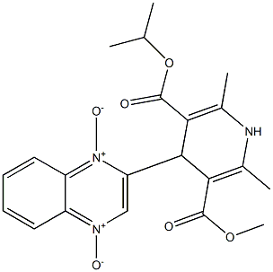 1,4-Dihydro-4-[[quinoxaline 1,4-dioxide]-2-yl]-2,6-dimethylpyridine-3,5-dicarboxylic acid 3-methyl 5-isopropyl ester Struktur