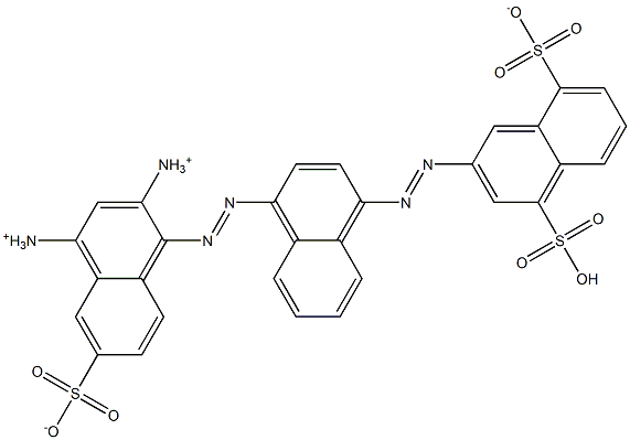 4-(4-Diazonio-6-sulfonato-1-naphtylazo)-[1,2'-azobisnaphthalene]-4',8'-disulfonic acid Struktur