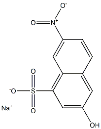 3-Hydroxy-7-nitro-1-naphthalenesulfonic acid sodium salt Struktur