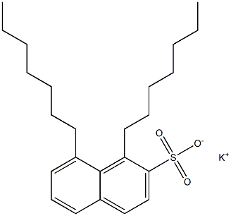 1,8-Diheptyl-2-naphthalenesulfonic acid potassium salt Struktur