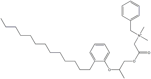 N,N-Dimethyl-N-benzyl-N-[[[2-(2-tridecylphenyloxy)propyl]oxycarbonyl]methyl]aminium Struktur