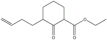 3-(3-Butenyl)-2-oxocyclohexanecarboxylic acid ethyl ester Struktur