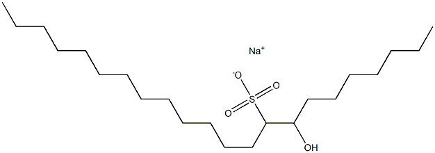 8-Hydroxydocosane-9-sulfonic acid sodium salt Struktur