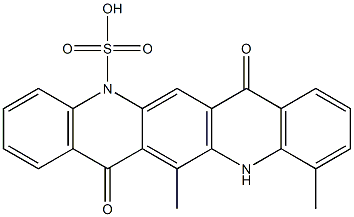 5,7,12,14-Tetrahydro-11,13-dimethyl-7,14-dioxoquino[2,3-b]acridine-5-sulfonic acid Struktur