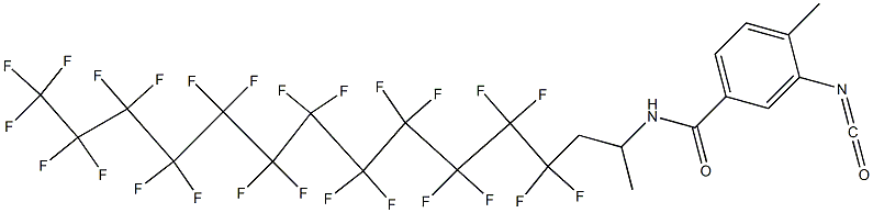 3-Isocyanato-4-methyl-N-[2-(pentacosafluorododecyl)-1-methylethyl]benzamide Struktur