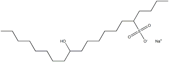 12-Hydroxyicosane-5-sulfonic acid sodium salt Struktur