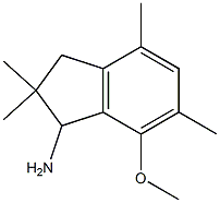 1-Amino-2,3-dihydro-7-methoxy-2,2,4,6-tetramethyl-1H-indene Struktur