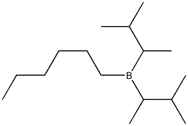 Bis(1,2-dimethylpropyl)hexylborane Struktur