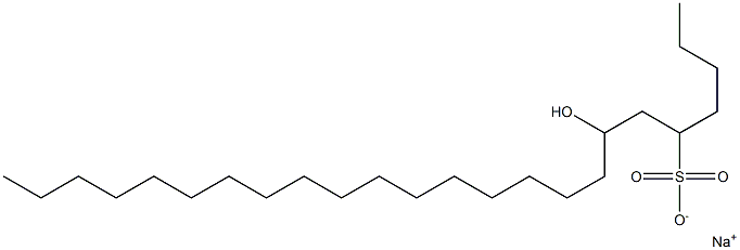 7-Hydroxytetracosane-5-sulfonic acid sodium salt Struktur