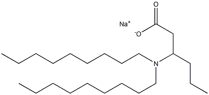 3-(Dinonylamino)hexanoic acid sodium salt Struktur