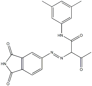 N-(3,5-Dimethylphenyl)-2-(1,3-dioxoisoindolin-5-ylazo)-2-acetylacetamide Struktur