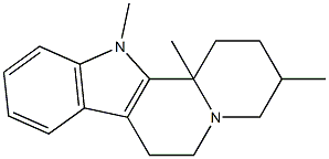 1,2,3,4,6,7,12,12b-Octahydro-3,12,12b-trimethylindolo[2,3-a]quinolizine Struktur