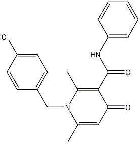 1-(4-Chlorobenzyl)-1,4-dihydro-2,6-dimethyl-N-phenyl-4-oxopyridine-3-carboxamide Struktur