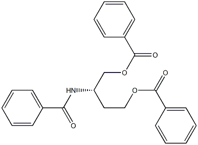 (-)-N-[(S)-3-Benzoyloxy-1-(benzoyloxymethyl)propyl]benzamide Struktur