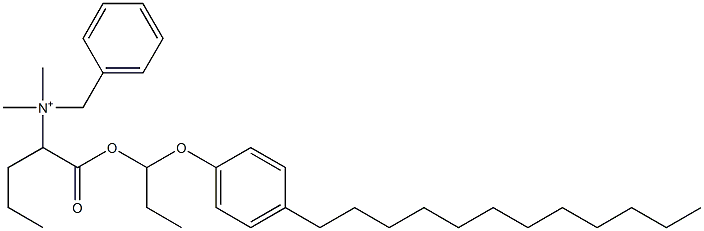 N,N-Dimethyl-N-benzyl-N-[1-[[1-(4-dodecylphenyloxy)propyl]oxycarbonyl]butyl]aminium Struktur