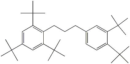 1-(2,4,6-Tri-tert-butylphenyl)-3-(3,4-di-tert-butylphenyl)propane Struktur