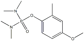 Bis(dimethylamino)(2-methyl-4-methoxyphenoxy)phosphine oxide Struktur