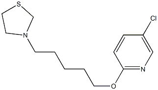 5-Chloro-2-[[5-(3-thiazolidinyl)pentyl]oxy]pyridine Struktur